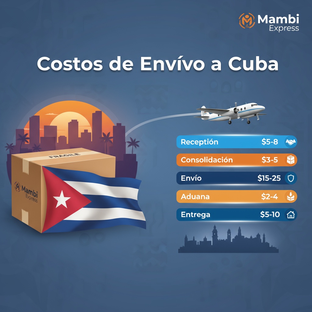 Infografía Costos de Envío a Cuba